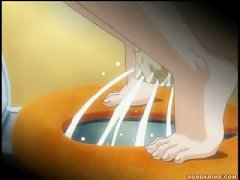 Cute Anime Teen Speads To Take A Pee