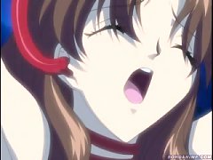 Innocent Anime Brunette Tied Up And Gets Abused By Tentacles